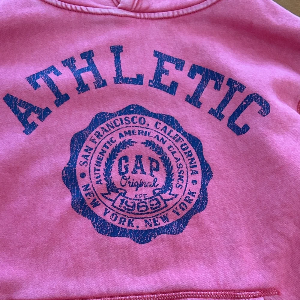 GAP Kids Athletic Logo Pullover Hoodie red